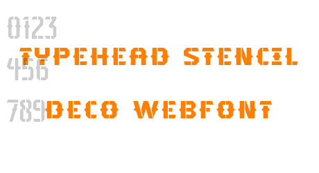 typehead stencil deco webfont