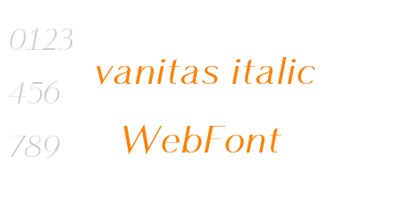 vanitas italic WebFont