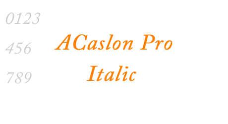 ACaslon Pro Italic