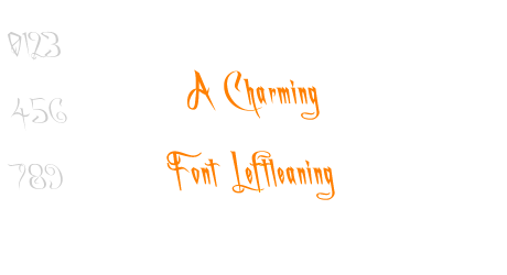 A Charming Font Leftleaning