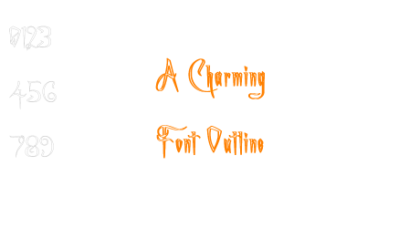 A Charming Font Outline