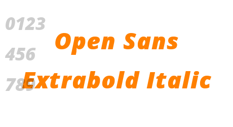 Open Sans Extrabold Italic