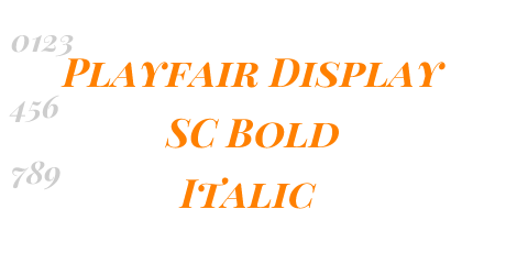 Playfair Display SC Bold Italic