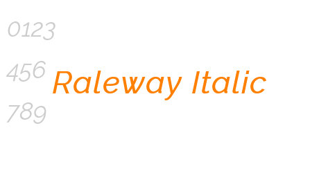 Raleway Italic