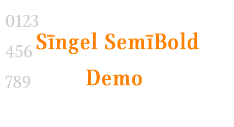 Singel SemiBold Demo