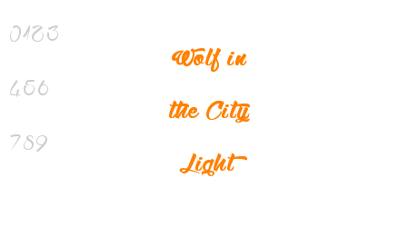 Wolf in the City Light