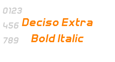 Deciso Extra Bold Italic