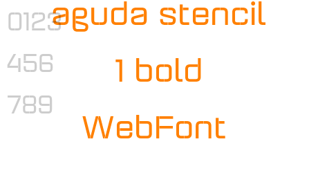 aguda stencil 1 bold WebFont