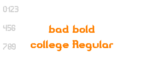 bad bold college Regular