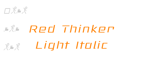 Red Thinker Light Italic