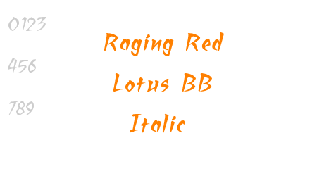 Raging Red Lotus BB Italic