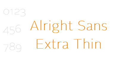 Alright Sans Extra Thin