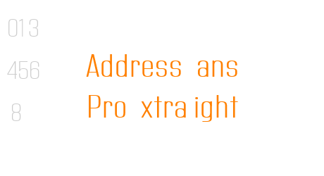 Address Sans Pro ExtraLight