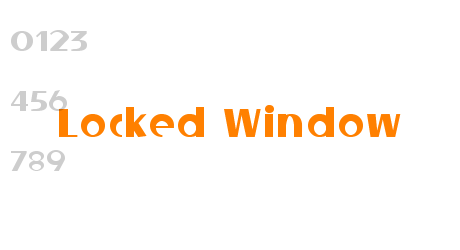 Locked Window