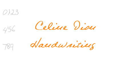 Celine Dion Handwriting